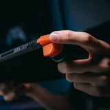 PlayVital LR INCREASER Shoulder Buttons Trigger Enhancement Set for Steam Deck, Natural Grip Added Height and Width Buttons for Steam Deck LCD, L1R1L2R2 Extender for Steam Deck OLED - Orange - DJMSDJ005