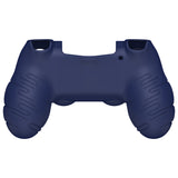 PlayVital Line & Dot Midnight Blue Silicone Cover Skin for ps4 Controller, Anti-Slip Soft Protector Case Cover with Thumb Grip Caps for ps4 for ps4 Slim for ps4 Pro Controller - CLRP4P005