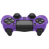 PlayVital Line & Dot Purple Silicone Cover Skin for ps4 Controller, Anti-Slip Soft Protector Case Cover with Thumb Grip Caps for ps4 for ps4 Slim for ps4 Pro Controller - CLRP4P004