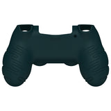 PlayVital Line & Dot Racing Green Silicone Cover Skin for ps4 Controller, Anti-Slip Soft Protector Case Cover with Thumb Grip Caps for ps4 for ps4 Slim for ps4 Pro Controller - CLRP4P003