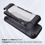 PlayVital METEOR Protective Case for Nintendo Switch 2, Dockable Ergonomic Non-Slip TPU Grip Cover with Thumb Grip for Switch 2, Shockproof Anti-Scratches Protector - Black - YDCNTM001