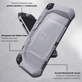 PlayVital METEOR Protective Case for Nintendo Switch 2, Dockable Ergonomic Non-Slip TPU Grip Cover with Thumb Grip for Switch 2, Shockproof Anti-Scratches Protector - New Hope Gray - YDCNTM003