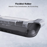 PlayVital METEOR Protective Case for Nintendo Switch 2, Dockable Ergonomic Non-Slip TPU Grip Cover with Thumb Grip for Switch 2, Shockproof Anti-Scratches Protector - New Hope Gray - YDCNTM003