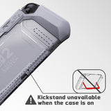 PlayVital METEOR Protective Case for Nintendo Switch 2, Dockable Ergonomic Non-Slip TPU Grip Cover with Thumb Grip for Switch 2, Shockproof Anti-Scratches Protector - New Hope Gray - YDCNTM003