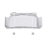 PlayVital METEOR Protective Case for Nintendo Switch 2, Dockable Ergonomic Non-Slip TPU Grip Cover with Thumb Grip for Switch 2, Shockproof Anti-Scratches Protector - White - YDCNTM002