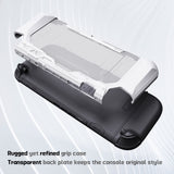 PlayVital METEOR Protective Case for Nintendo Switch 2, Dockable Ergonomic Non-Slip TPU Grip Cover with Thumb Grip for Switch 2, Shockproof Anti-Scratches Protector - White - YDCNTM002