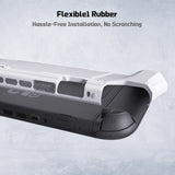 PlayVital METEOR Protective Case for Nintendo Switch 2, Dockable Ergonomic Non-Slip TPU Grip Cover with Thumb Grip for Switch 2, Shockproof Anti-Scratches Protector - White - YDCNTM002