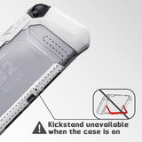 PlayVital METEOR Protective Case for Nintendo Switch 2, Dockable Ergonomic Non-Slip TPU Grip Cover with Thumb Grip for Switch 2, Shockproof Anti-Scratches Protector - White - YDCNTM002