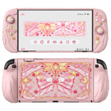 PlayVital Magic Wings Silicone Grip Case for Nintendo Switch 2 – Dockable Anime Protective Cover with Extra Adjustable Stand & Thumb Grips - Pink - XYFNTM001