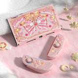 PlayVital Magic Wings Silicone Grip Case for Nintendo Switch 2 – Dockable Anime Protective Cover with Extra Adjustable Stand & Thumb Grips - Pink - XYFNTM001