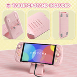 PlayVital Magic Wings Silicone Grip Case for Nintendo Switch 2 – Dockable Anime Protective Cover with Extra Adjustable Stand & Thumb Grips - Pink - XYFNTM001