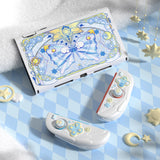 PlayVital Magic Wings Silicone Grip Case for Nintendo Switch 2 – Dockable Anime Protective Cover with Extra Adjustable Stand & Thumb Grips - White - XYFNTM002