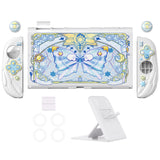 PlayVital Magic Wings Silicone Grip Case for Nintendo Switch 2 – Dockable Anime Protective Cover with Extra Adjustable Stand & Thumb Grips - White - XYFNTM002