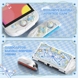 PlayVital Magic Wings Silicone Grip Case for Nintendo Switch 2 – Dockable Anime Protective Cover with Extra Adjustable Stand & Thumb Grips - White - XYFNTM002