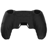 PlayVital Magic Wings Protective Silicone Cover Skin for PS5 Controller – Soft Anti-Slip Grip Protector Case for PS5 Controller with Thumbstick Caps & Themed Stickers, Charging Station Compatible - Black - YLEPFP001