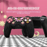 PlayVital Magic Wings Protective Silicone Cover Skin for PS5 Controller – Soft Anti-Slip Grip Protector Case for PS5 Controller with Thumbstick Caps & Themed Stickers, Charging Station Compatible - Black - YLEPFP001