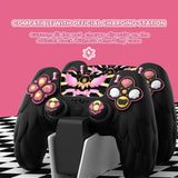 PlayVital Magic Wings Protective Silicone Cover Skin for PS5 Controller – Soft Anti-Slip Grip Protector Case for PS5 Controller with Thumbstick Caps & Themed Stickers, Charging Station Compatible - Black - YLEPFP001