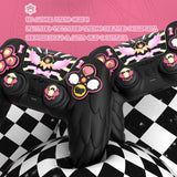 PlayVital Magic Wings Protective Silicone Cover Skin for PS5 Controller – Soft Anti-Slip Grip Protector Case for PS5 Controller with Thumbstick Caps & Themed Stickers, Charging Station Compatible - Black - YLEPFP001