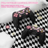 PlayVital Magic Wings Protective Silicone Cover Skin for PS5 Controller – Soft Anti-Slip Grip Protector Case for PS5 Controller with Thumbstick Caps & Themed Stickers, Charging Station Compatible - Black - YLEPFP001