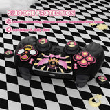 PlayVital Magic Wings Protective Silicone Cover Skin for PS5 Controller – Soft Anti-Slip Grip Protector Case for PS5 Controller with Thumbstick Caps & Themed Stickers, Charging Station Compatible - Black - YLEPFP001