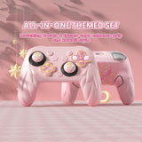 PlayVital Magic Wings Silicone Cover for Nintendo Switch 2 Pro Controller, Cute Protective Skin Case for Switch 2 Pro Controller with Back Button Caps, Thumb Grips & Stickers - Pink - PQCPTP001