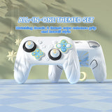 PlayVital Magic Wings Silicone Cover for Nintendo Switch 2 Pro Controller, Cute Protective Skin Case for Switch 2 Pro Controller with Back Button Caps, Thumb Grips & Stickers - White - PQCPTP002