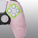 PlayVital Mecha Edition Cherry Blossoms Ergonomic Soft Controller Silicone Case Grips for PS5 Controller, Rubber Protector Skins with Thumbstick Caps for PS5 Controller - Compatible with Charging Station - JGPF007