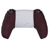 PlayVital Mecha Edition Wine Red Ergonomic Soft Controller Silicone Case Grips for PS5 Controller, Rubber Protector Skins with Thumbstick Caps for PS5 Controller - Compatible with Charging Station - JGPF006