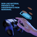 PlayVital Mecha Edition Blue & Black Ergonomic Soft Controller Silicone Case Grips for PS5 Controller, Rubber Protector Skins with Thumbstick Caps for PS5 Controller - Compatible with Charging Station - JGPF012