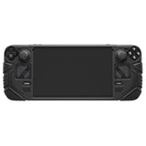 PlayVital Mecha Protective Case for Steam Deck – Anti-Slip Silicone Grip Cover for Steam Deck OLED & LCD, Shockproof Shell with Back Button Enhancement Set & Thumb Grips & Stickers - Black - JAGSDP001