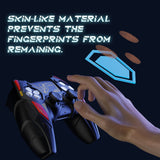 PlayVital Mecha Rhino Silicone Cover for PS5 Controller with Thumb Grips & Stickers, Anti-Slip Controller Grip Skin Accessories Compatible with PS5 Charging Station - Black & Caution Red - HZAPFP002