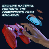 PlayVital Mecha Rhino Silicone Cover for PS5 Controller with Thumb Grips & Stickers, Anti-Slip Controller Grip Skin Accessories Compatible with PS5 Charging Station - Maple Red & Brick Red - HZAPFP004