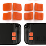 PlayVital Mix Version Back Button Enhancement Set for Steam Deck LCD, Grip Improvement Button Protection Kit for Steam Deck OLED - Streamlined & Studded Design - Orange - PGSDM019