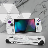 PlayVital Modern White Marble Custom Stickers Vinyl Wraps Protective Skin Decal for ROG Ally Handheld Gaming Console - RGTM014
