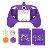 PlayVital MonoEye Monster Cute Silicone Cover for Xbox Series X/S Controller, Includes Joystick Caps and Stickers for Xbox Core Controller Anti-Slip Grip Case - Purple - GTTX3P005