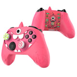 PlayVital MonoEye Monster Cute Silicone Cover for Xbox Series X/S Controller, Includes Joystick Caps and Stickers for Xbox Core Controller Anti-Slip Grip Case - Pink - GTTX3P006