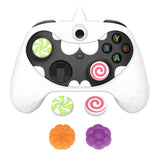 PlayVital MonoEye Monster Cute Silicone Cover for Xbox Series X/S Controller, Includes Joystick Caps and Stickers for Xbox Core Controller Anti-Slip Grip Case - White - GTTX3P002