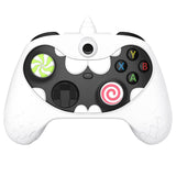 PlayVital MonoEye Monster Cute Silicone Cover for Xbox Series X/S Controller, Includes Joystick Caps and Stickers for Xbox Core Controller Anti-Slip Grip Case - White - GTTX3P002