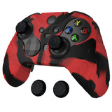 PlayVital Mountain Range Edition Silicone Cover with Thumb Grips for Xbox Elite Series 2 Controller & Xbox Elite Series 2 Core Controller - Red & Black - DVGE2P003