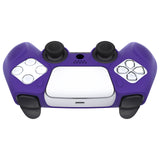 PlayVital Ninja Edition Anti-Slip Silicone Cover Skin for ps5 Wireless Controller, Ergonomic Protector Soft Rubber Case for ps5 Controller Fits with Charging Station with Thumb Grip Caps - Purple - MQRPFP003