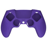 PlayVital Ninja Edition Anti-Slip Silicone Cover Skin for ps5 Wireless Controller, Ergonomic Protector Soft Rubber Case for ps5 Controller Fits with Charging Station with Thumb Grip Caps - Purple - MQRPFP003