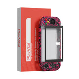 PlayVital ZealProtect Protective Case for Nintendo Switch Lite, Hard Shell Ergonomic Grip Cover for Switch Lite w/Screen Protector & Thumb Grip Caps & Button Caps - VV & Bright Pink - PSLYR017