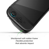 PlayVital PURE Protective Case for Nintendo Switch 2 - Dockable Shockproof TPU Cover with 4 Thumb Grips | Ergonomic Grip Design & Anti-Slip Protection - Black - JKUNTM001
