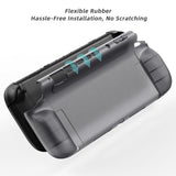 PlayVital PURE Grip Case for Nintendo Switch 2 – Shockproof TPU Cover Ergonomic Anti-Slip Grips Design & Thumbstick Caps - Clear Black - JKUNTM002M2