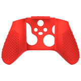 PlayVital Passion Red 3D Studded Edition Anti-slip Silicone Cover Skin for Xbox Series X/S Controller, Rubber Case Protector for Xbox Series X/S Controller with 6 Black Thumb Grip Caps - SDX3014