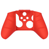 PlayVital Passion Red Pure Series Anti-Slip Silicone Cover Skin for Xbox Series X Controller, Soft Rubber Case Protector for Xbox Series S Controller with Black Thumb Grip Caps - BLX3012