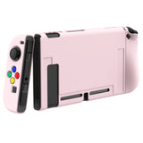 PlayVital Pink Protective Case for NS Switch, Soft TPU Slim Case Cover for NS Switch Joy-Con Console with Colorful ABXY Direction Button Caps - NTU6001G2