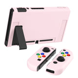 PlayVital Pink Protective Case for NS Switch, Soft TPU Slim Case Cover for NS Switch Joy-Con Console with Colorful ABXY Direction Button Caps - NTU6001G2