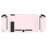 PlayVital Pink Protective Case for NS Switch, Soft TPU Slim Case Cover for NS Switch Joy-Con Console with Colorful ABXY Direction Button Caps - NTU6001G2