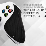 PlayVital Premium Grips for Xbox Series X/S Controller, Split Design Soft Hexagonal Diamond Textures Sweat-Absorbent Handle Grips Protector for Xbox Core Wireless Controller - Black - FMYX3M001